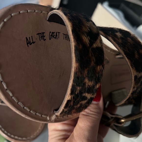 Golden Goose Margaret flat sandals in leopard-print pony skin - Picture 7 of 13